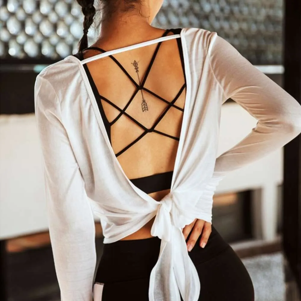 Nuvola nascondi a maniche lunghe cover-up femminile camicia da ginnastica yoga top-shirt t-shirts running reggiseno cover up home sportswear