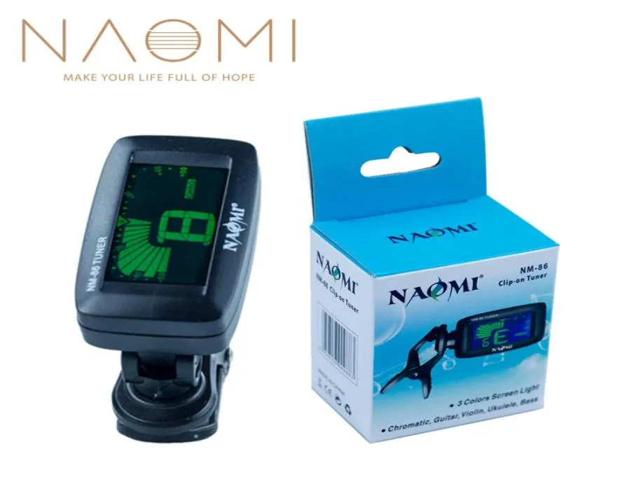 Naomi NM86 Gitar bas için tuner üzerinde dijital kromatik klip