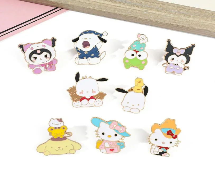 melody kuromi cats pin Cute Anime Movies Games Hard Enamel Pins Collect Metal Cartoon Brooch Backpack Hat Bag Collar Lapel Badges8349835