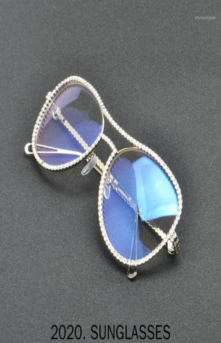 Lunettes de soleil Struits de luxe Femmes 2021 Small Oval Bling Diamond Sun Glasses Fashion Femme Nuances Round UV400 FML19571838