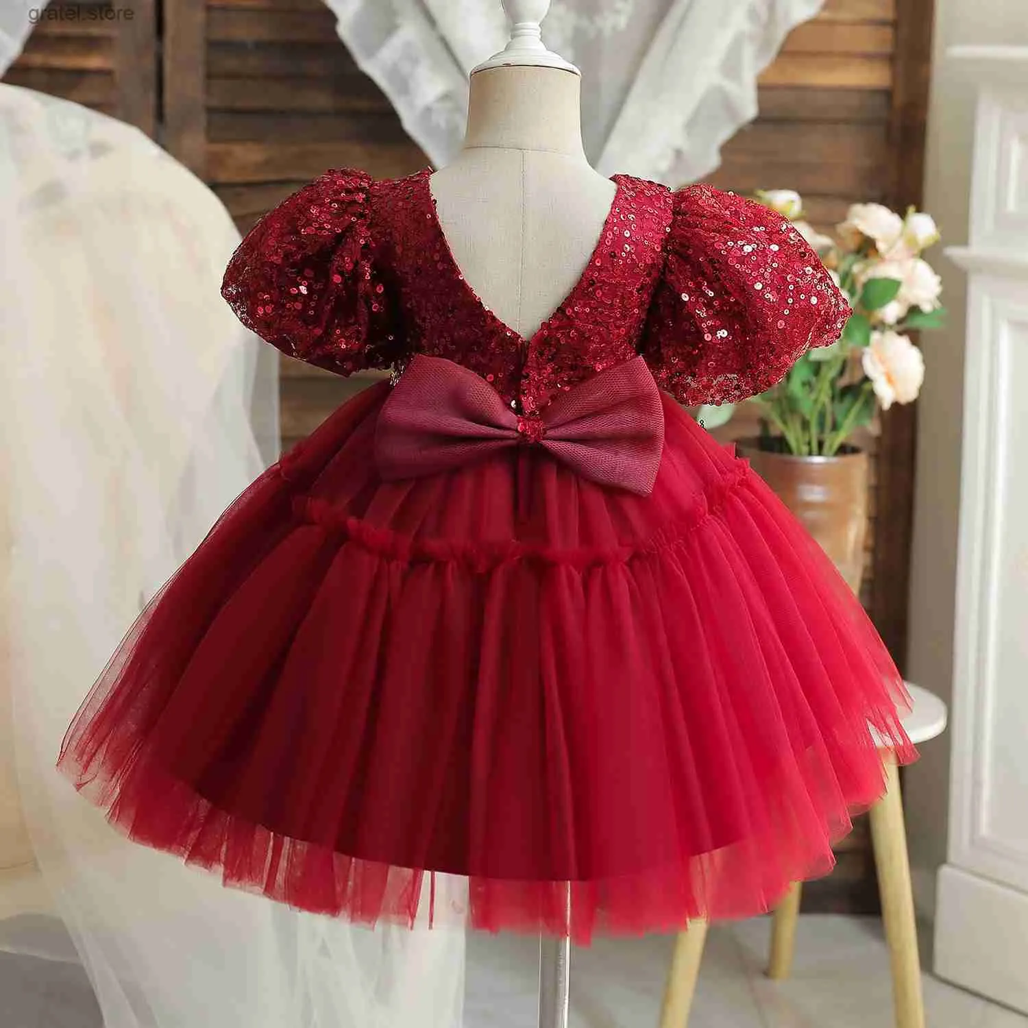 Vestidos de menina vestidos de batismo de bebê de bebê 3 2 1 ano de aniversário para roupas de menina de menina, vestido de partido do batizado do batizado vestido de tutu vestido