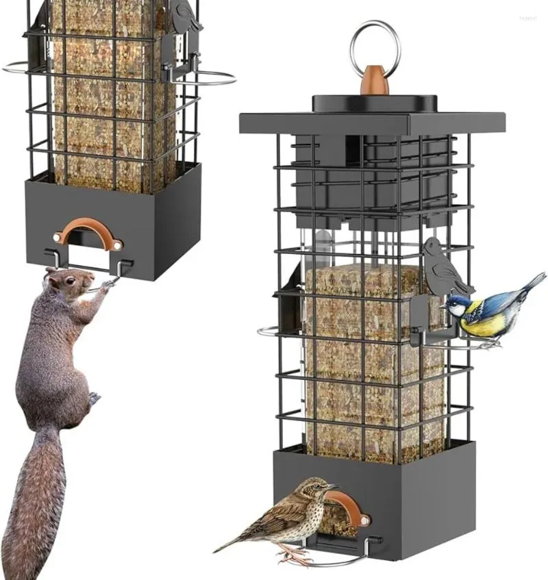 その他の鳥の供給屋外用の金属リスプルーフフィーダーハンギング重力保護容量外の野生フィーダー