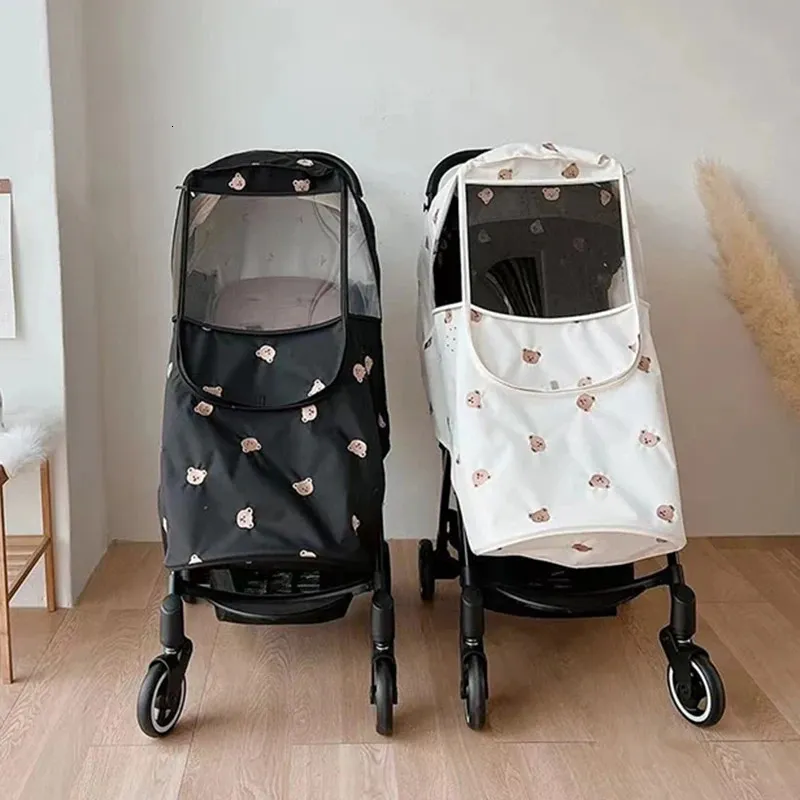 Couvrette de pluie universelle pour bébé étanche du vent de soleil à vent étanche à glissière hivernale cassette pram avertisseur de pouchchair incossries 240412