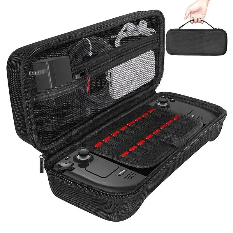 Custodie porta portatile console borse di stoccaggio organizzatore anti -shock indossare una custodia da trasporto da viaggio restabile compatibile per il mazzo di vapore