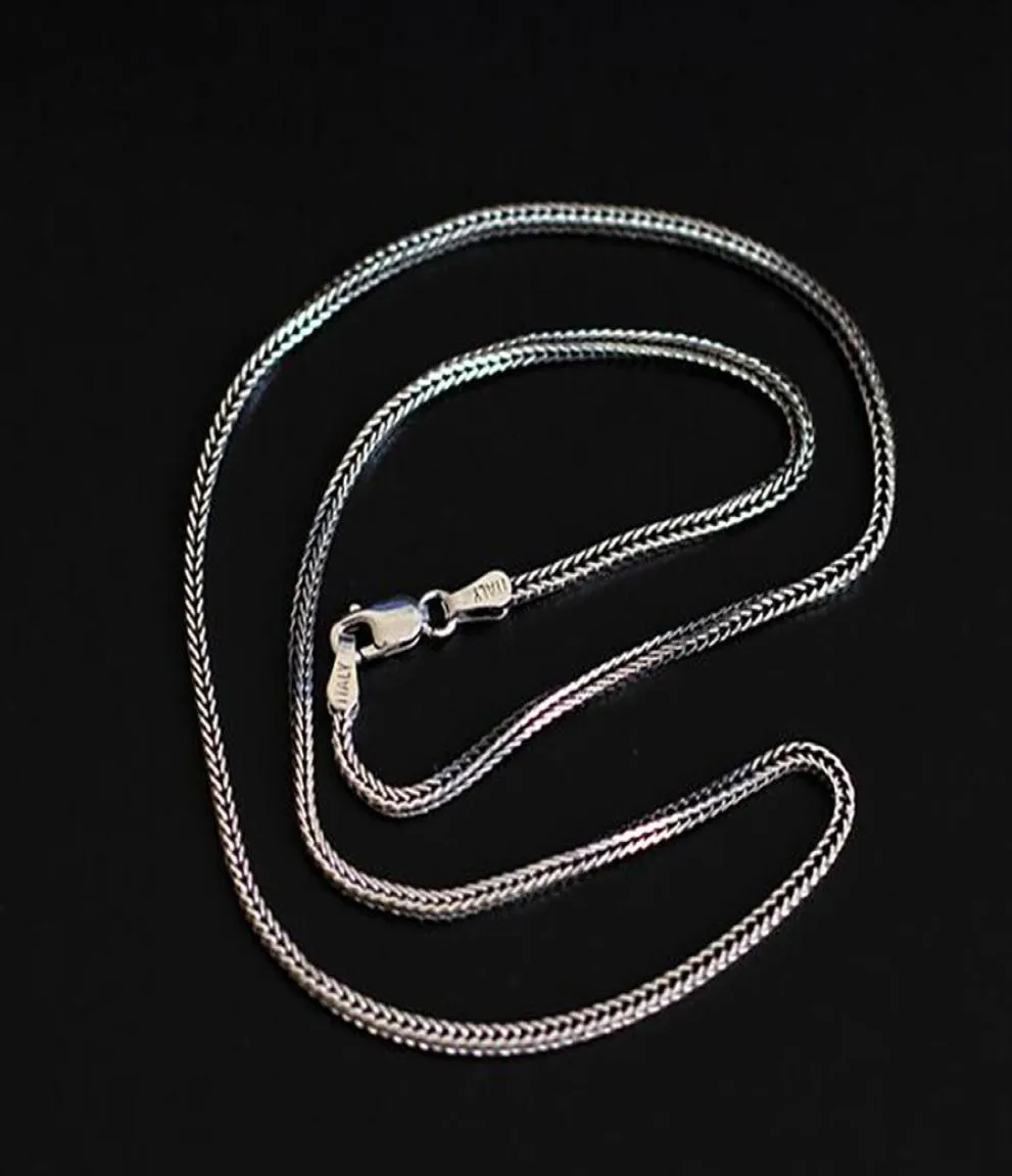 1 6 mm 925 Collier de chaîne de queue renard en argent sterling Chaînes de mode hommes Femmes Bijoux Collier DIY ACCESSOIRES16 18 20 22 24 26INCH319898378