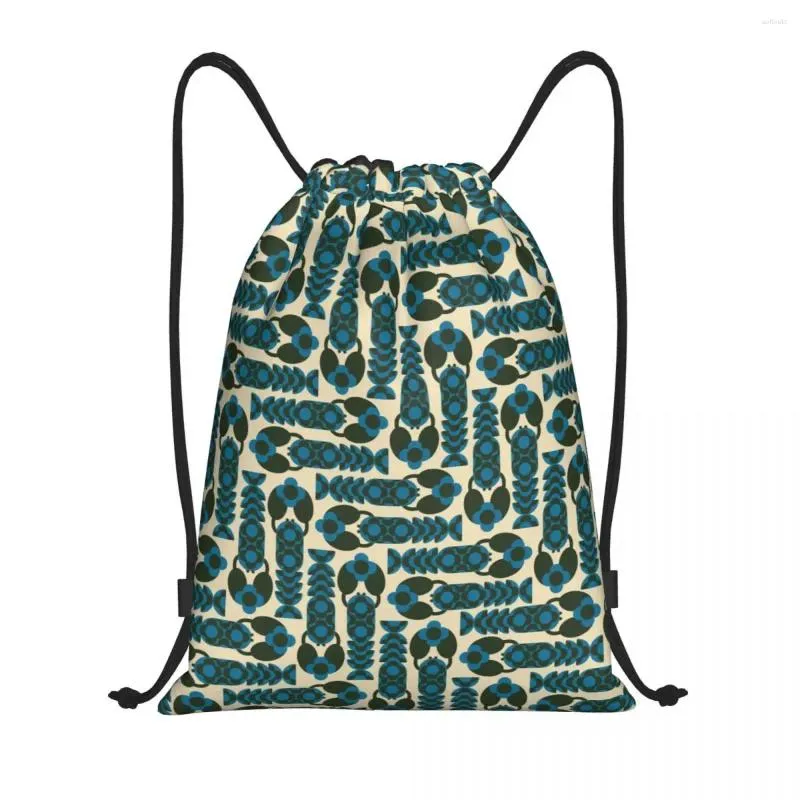 Einkaufstaschen benutzerdefinierte Mini -Hummer -Print Draw String Rucksack Frauen Männer Leichte Orla Kiely Fitnessstudio Sportsackpacksäcke für Reisen