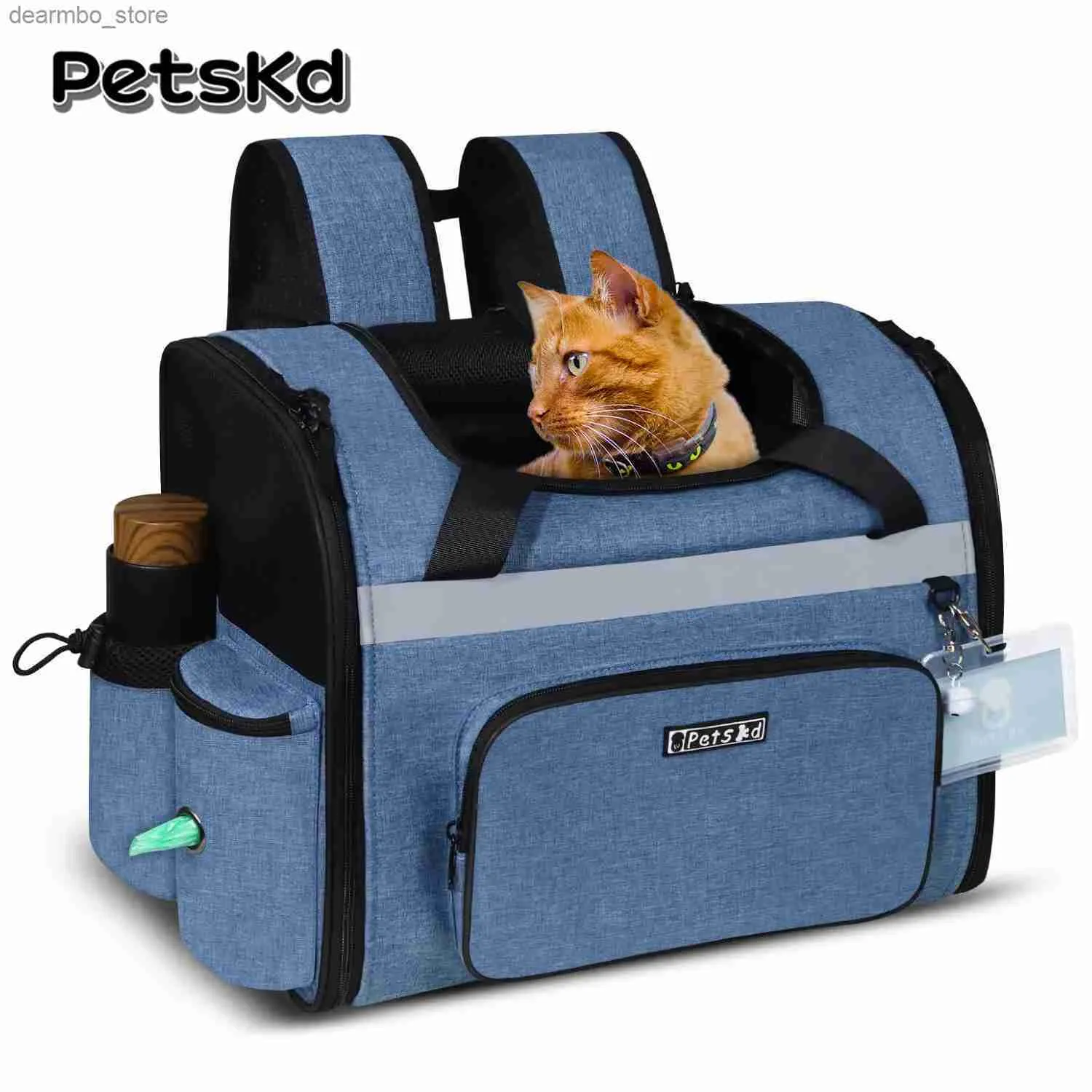 Hondendrager Petskd Pet Backpack Carrier Southwest Airline goedgekeurde Cat Travel Backpack voor kleine DO Carrier BA met veiligheidslot Zipper L49