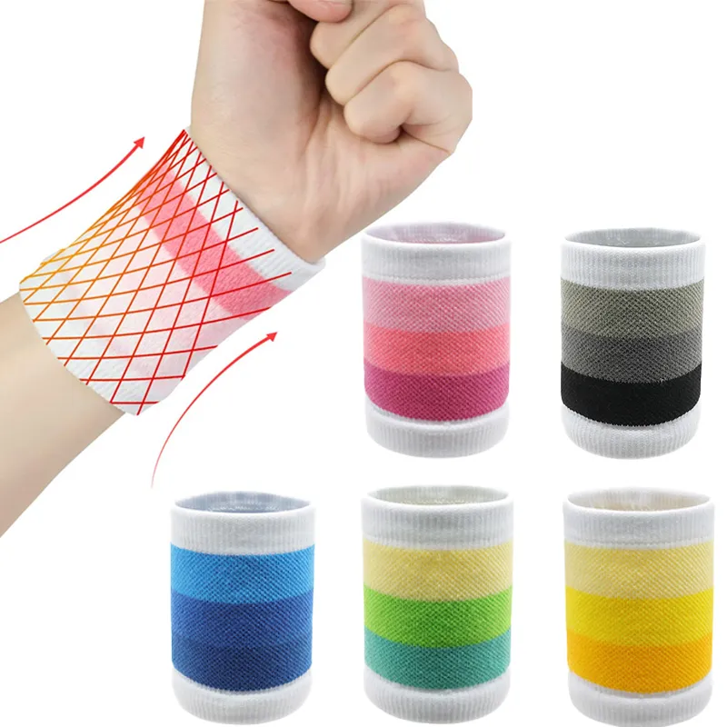 Wrist Sweatbands Tennis Wristbands Absorbent Sweatbands for girls boys Football Basketball Running Athletic Sports and Working Out