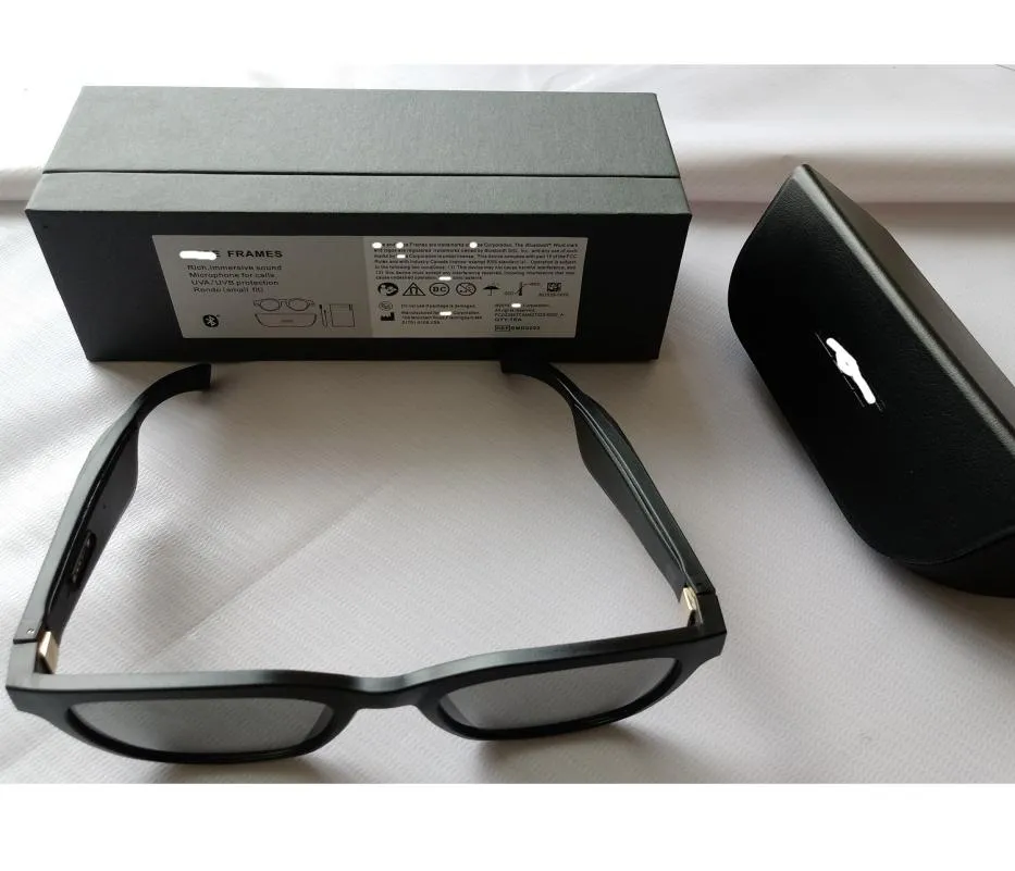 Lunettes de soleil audio Boses Frames Coffre d'oreille ouvert noir avec connectivité Bluetooth CH014869525