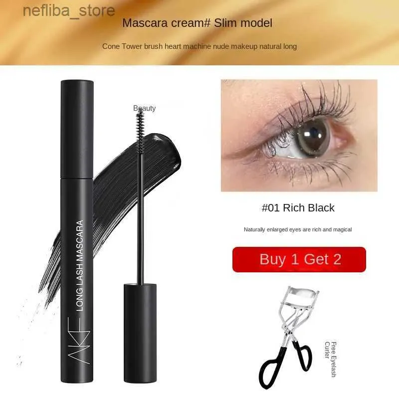 Mascara Mascara Basis wasserdichtes langes Lockeln nicht Verschmutzung weiblicher dünner Bruchkopf L410