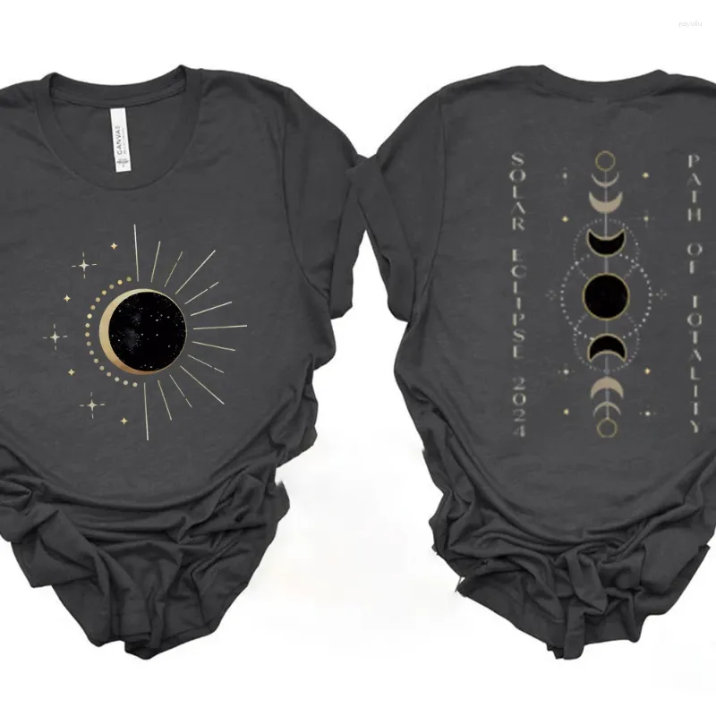 女性用Tシャツ総太陽光発給シャツ全体のカウントダウンのTshirtのCelestial Tees Astronomy Sun Top Unisex Retro