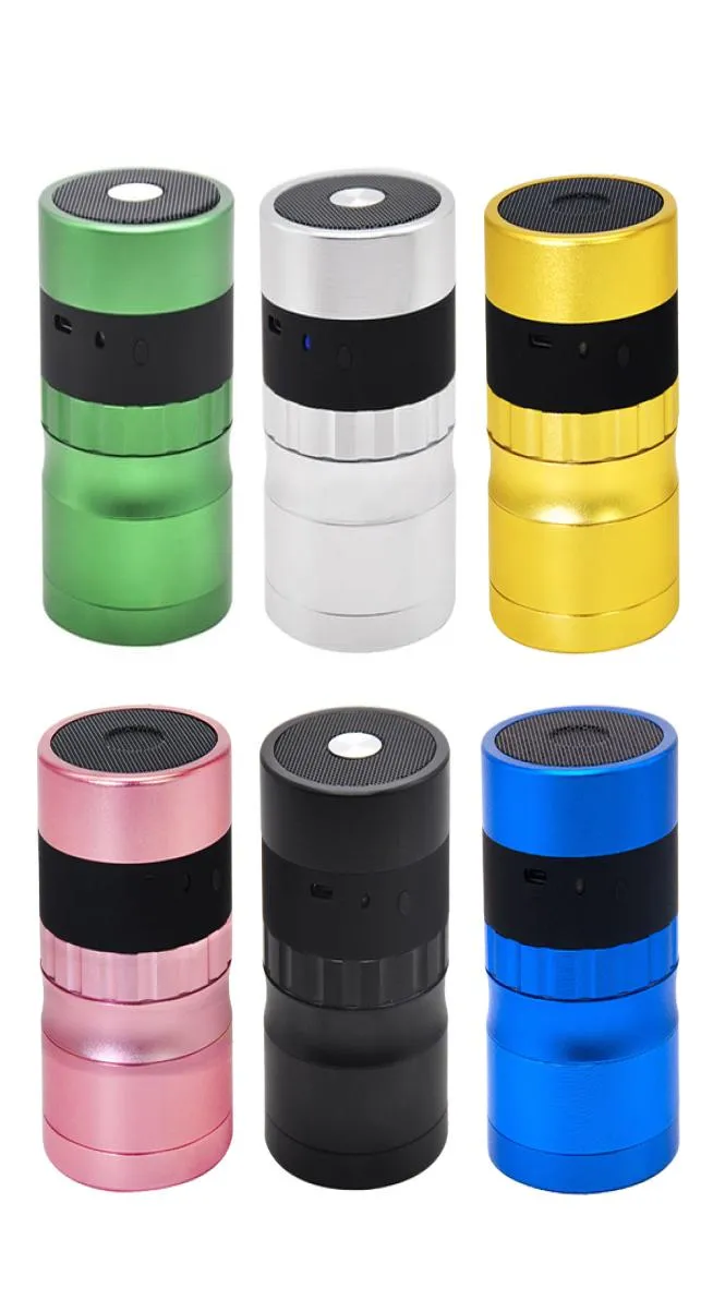 Honeypuff Premium Smoking Bluetooth Bookhelf -högtalare Herb Grinder Pollen Catcher 62mm Diamond Shaped Teeth Tobacco Grinder2423526