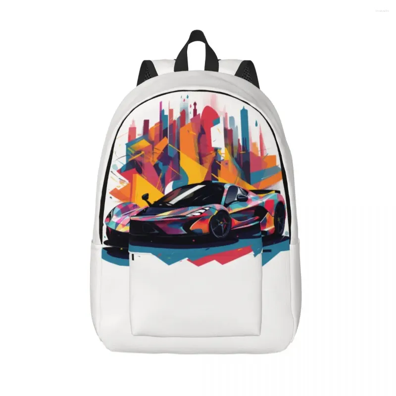 Рюкзак страстные рюкзаки для спортивных автомобилей Canvas упрощенные граффити летние большие эстетические сумки