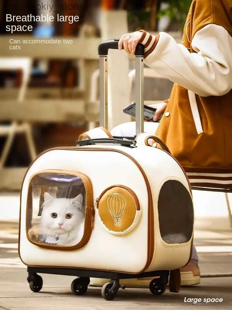 Cat Carriers skrzynia domów pojemność więzienna oddychająca pet Ba out przenośny wózek kot luae do nośnika kosmitu kosmiczna enesis l49