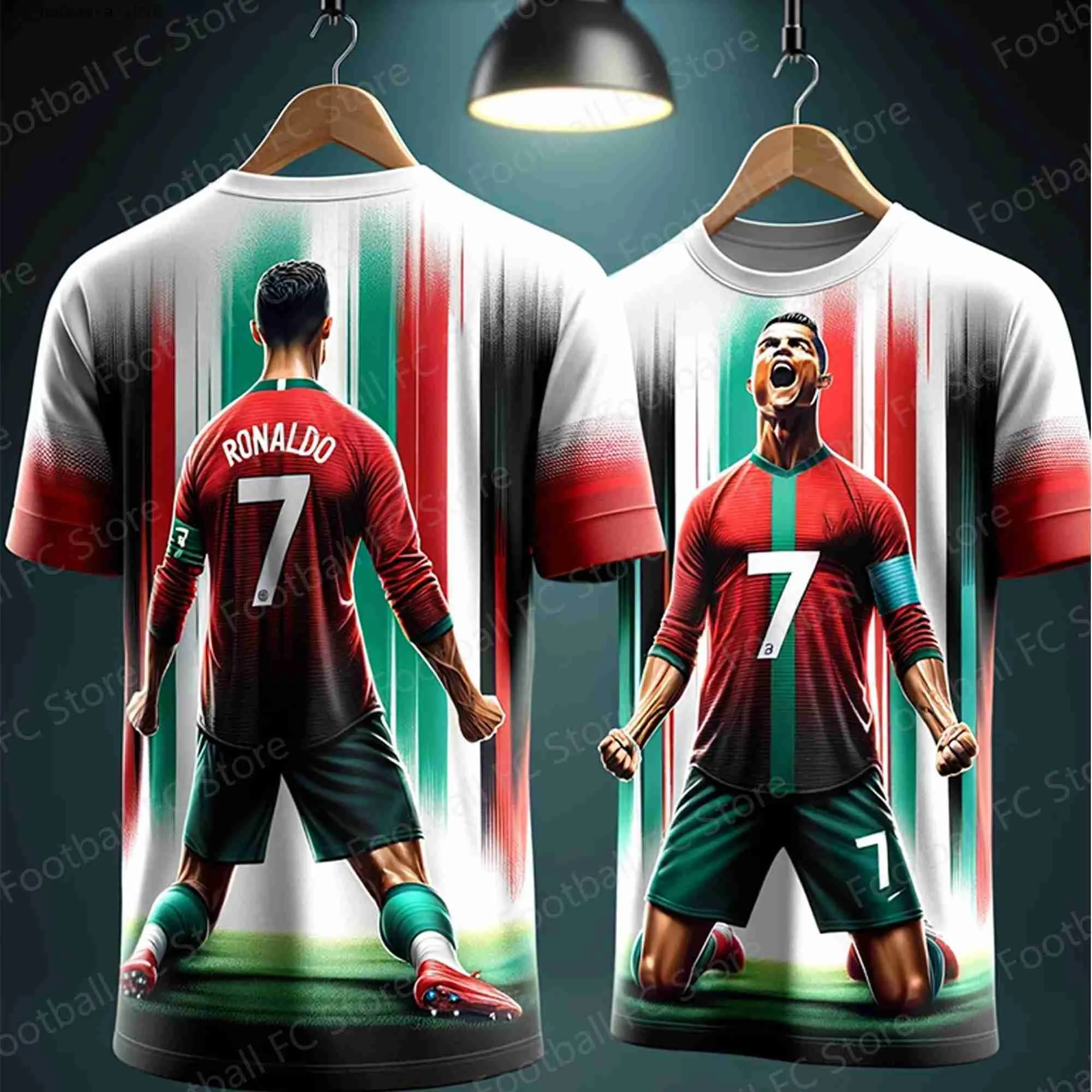 T-shirts 2024 Chatgpt Special Ronaldos 7 Soccer Jersey voor kinderen en volwassen intelligent ontwerpeditie Jersey zomer nieuwe arriavl New Jersey Q240418