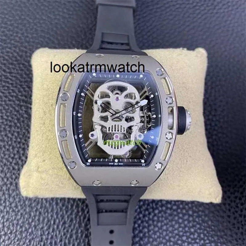 Desginer Mechanical Automatic Watchトップ品質マニュアルツアービヨンムーブメントチタンケースラバーバンド折りたたみ