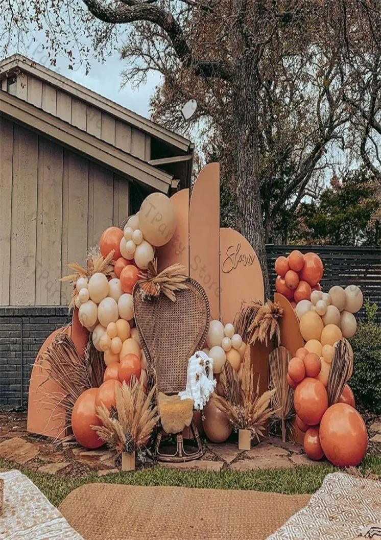 Altre forniture per feste festive 98 pezzi raddoppiati palloncini arancioni opachi ghirlanda decorazione per matrimoni marrone baby shower baby shower birt9360415