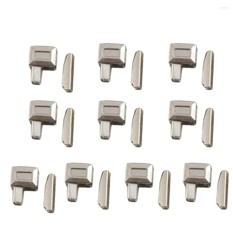 Figurine decorative da 10 pezzi in metallo Riparazione in metallo Stopper Open Accessori fai -da -te Accessori per abiti Kit di sostituzione delle forniture