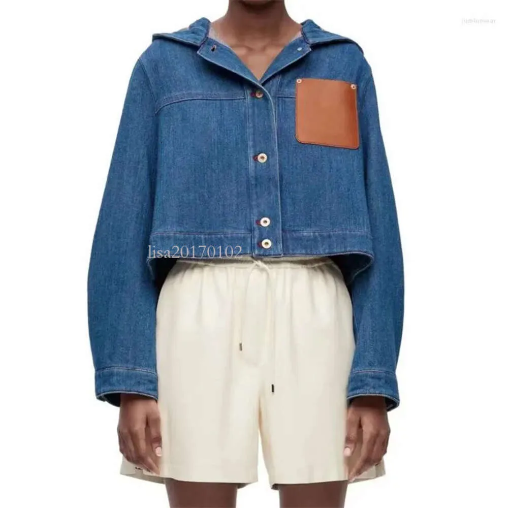 데님 여름 여름 빈티지 세탁 여성 코트 순수 면화 후드 짧은 재킷 롱 슬리브 탑 트래자 xnwmnz