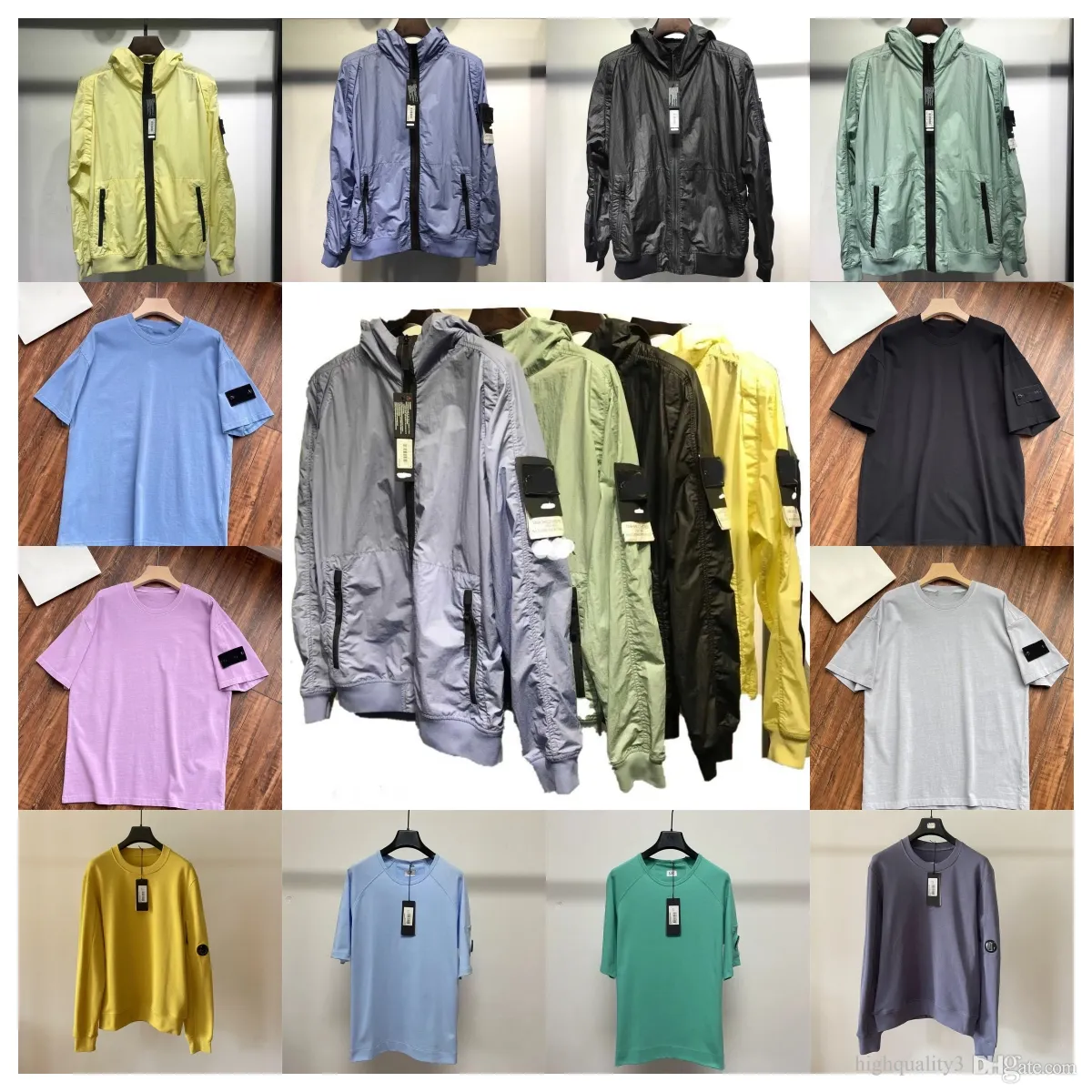 2024 Fashion Mens Sweatshirts Sweatshirts pour hommes Pocket Pocket Stone Iand Veste à manches longues Badges de ferme