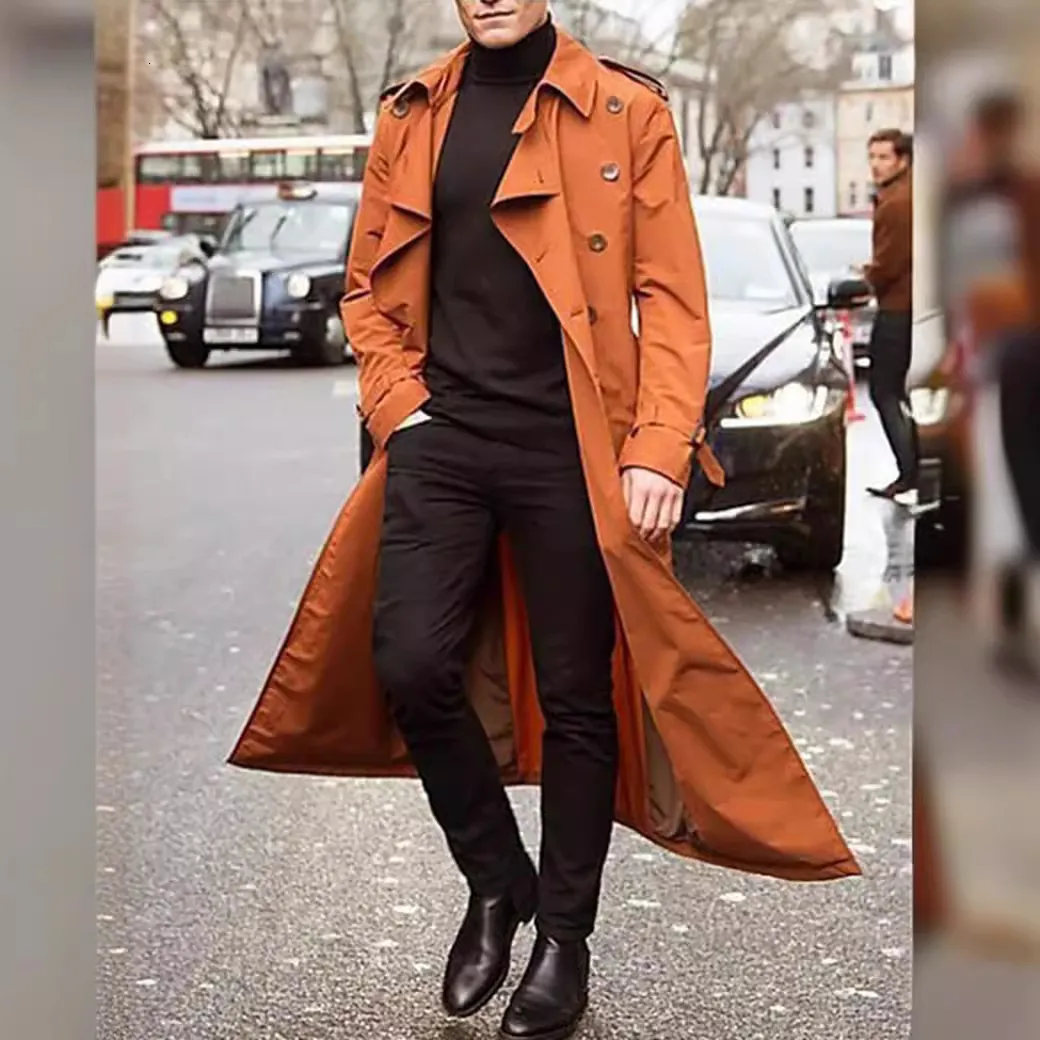 Vintage England Style Retro Trench Coat For Men Double Breasted Autumn Winter Long Coats And Jackets With Oversized Casual Style 201223 From Dou02 28.02 DHgate.Com