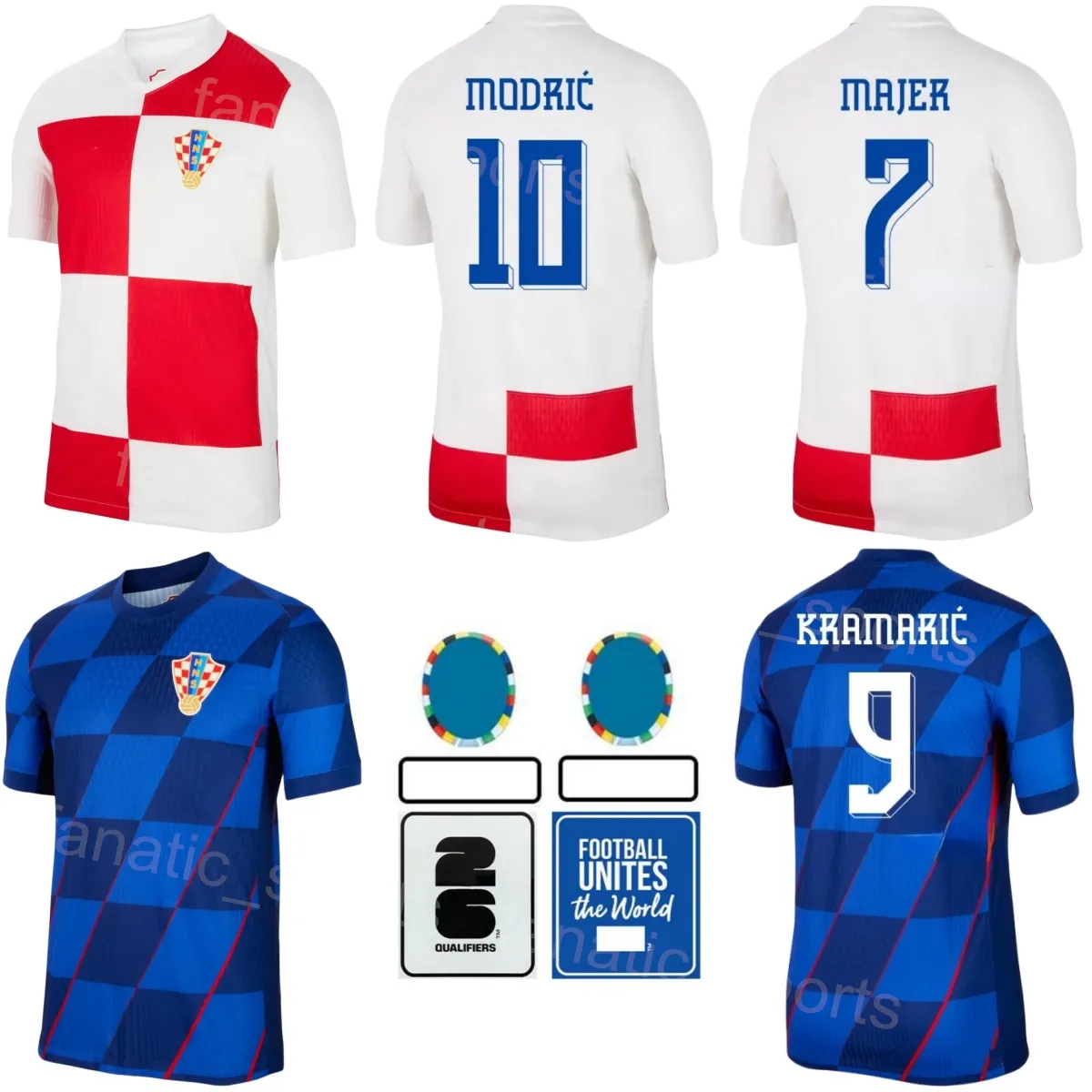 2024-25 Euro Cup National Team Soccer Croacia 9 Andrej Kramaric Jersey 4 Josko Gvardiol 17 Bruno Petkovic 10 Luka Modric 22 Josip Juranovic voetbalshirt Kits Mens