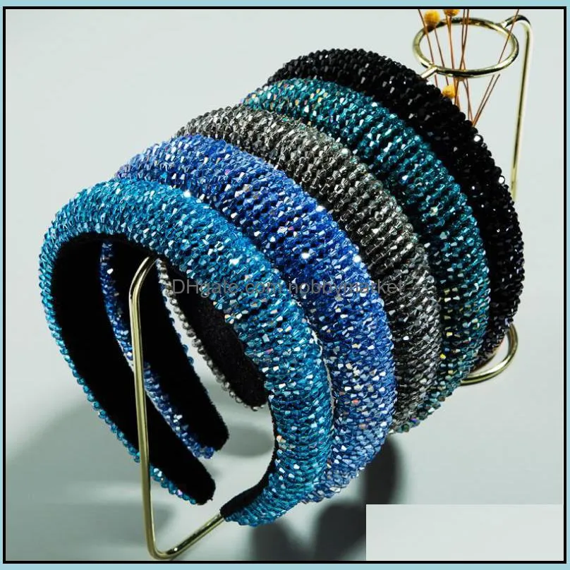 Les bandanas vendent des bandes de strass de flash rembourrés de haute qualité designer en Italie Crystal Bands Femmes Diamond Bandband Fashion Drop D Otilr