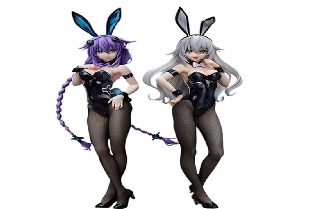 Anime hyperdimension sexiga flickor figurer neptunia ing lila hjärtkunny flicka pvc action figur samling modell leksaker docka q0722015217