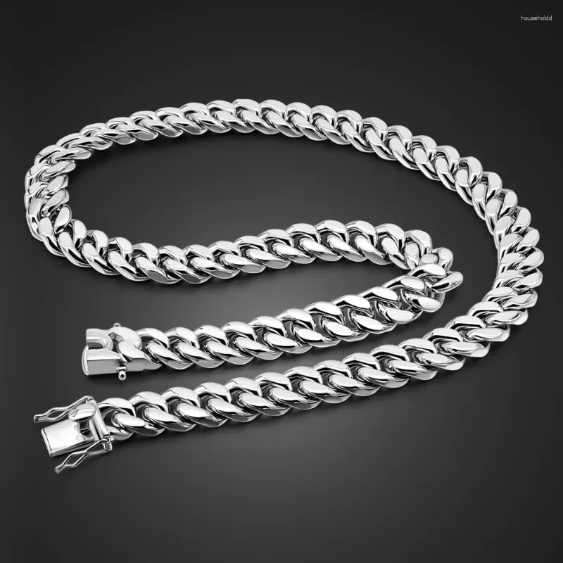 Catene di spessore 12 mm di moda 925 collane a catena cubana in argento in argento sterling per donna uomo designer italia