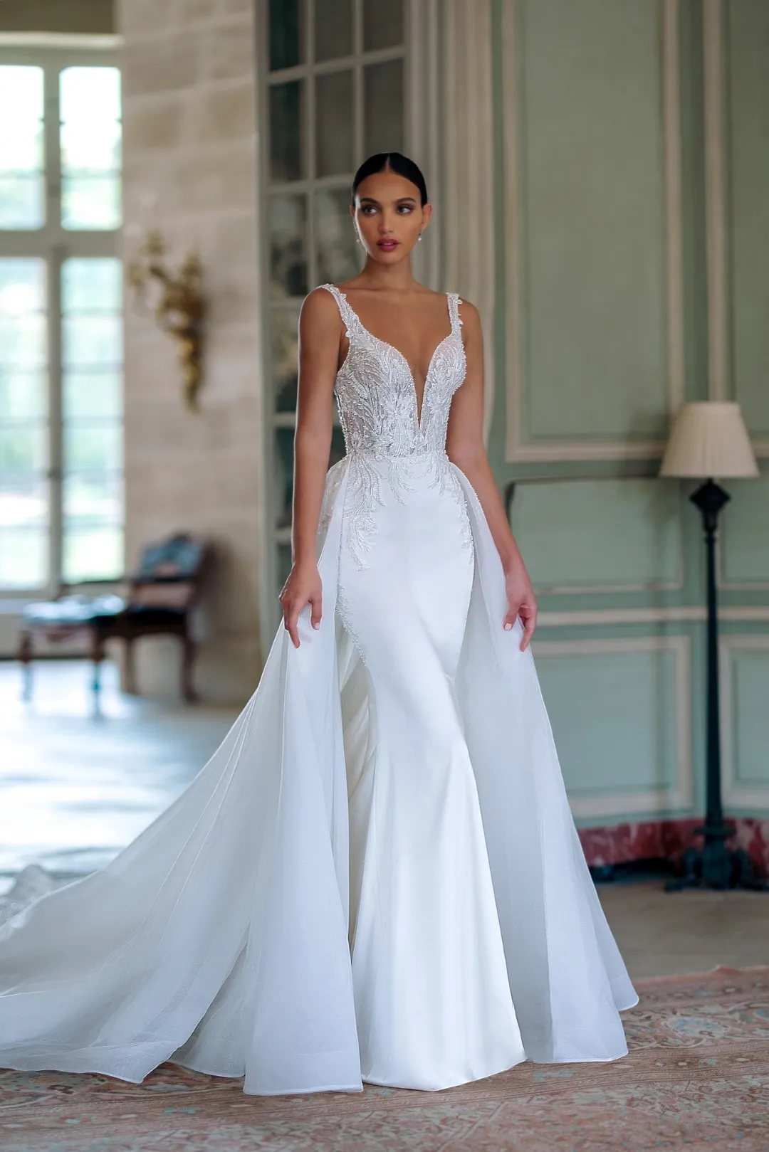 2024 Mermaid wedding attendee dress with Pearl Beauty 2024 Mermaid wedding attendee dress with Pearl Beauty