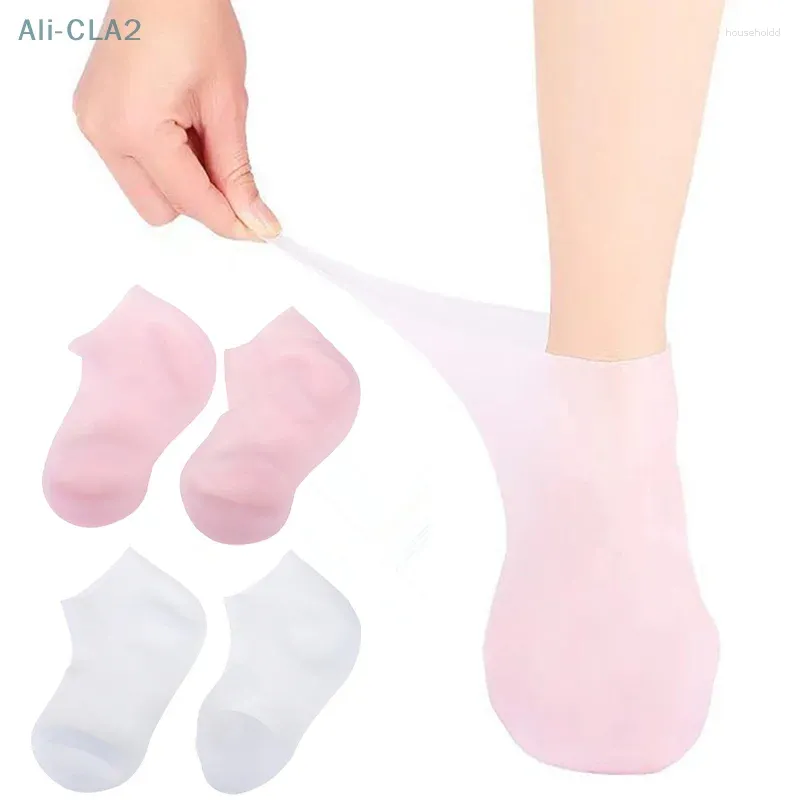Women Socks 1 Pair Feet Care Moisturizing Silicone Gel Foot Skin Protectors Anti Cracking Spa Home Use