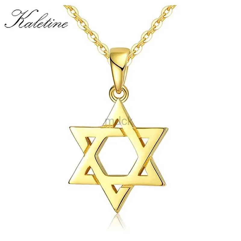 Hanger kettingen JE Magen -ster van David Sterling 925 zilveren ketting vrouwen mannen Israël judaica Hebreeuwse sieraden hanukkah hangers gouden kleur 240419