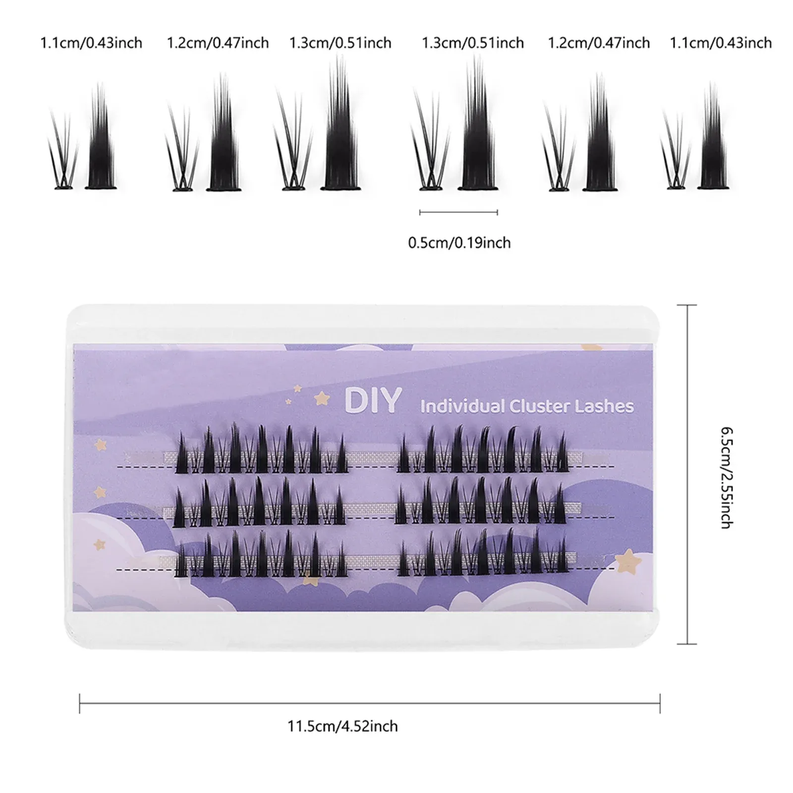 Individual Lashes Cluster Pure Wild Trilogy False Eyelash Natural Simulation Segmented Single Cluster Fake Eyelashes