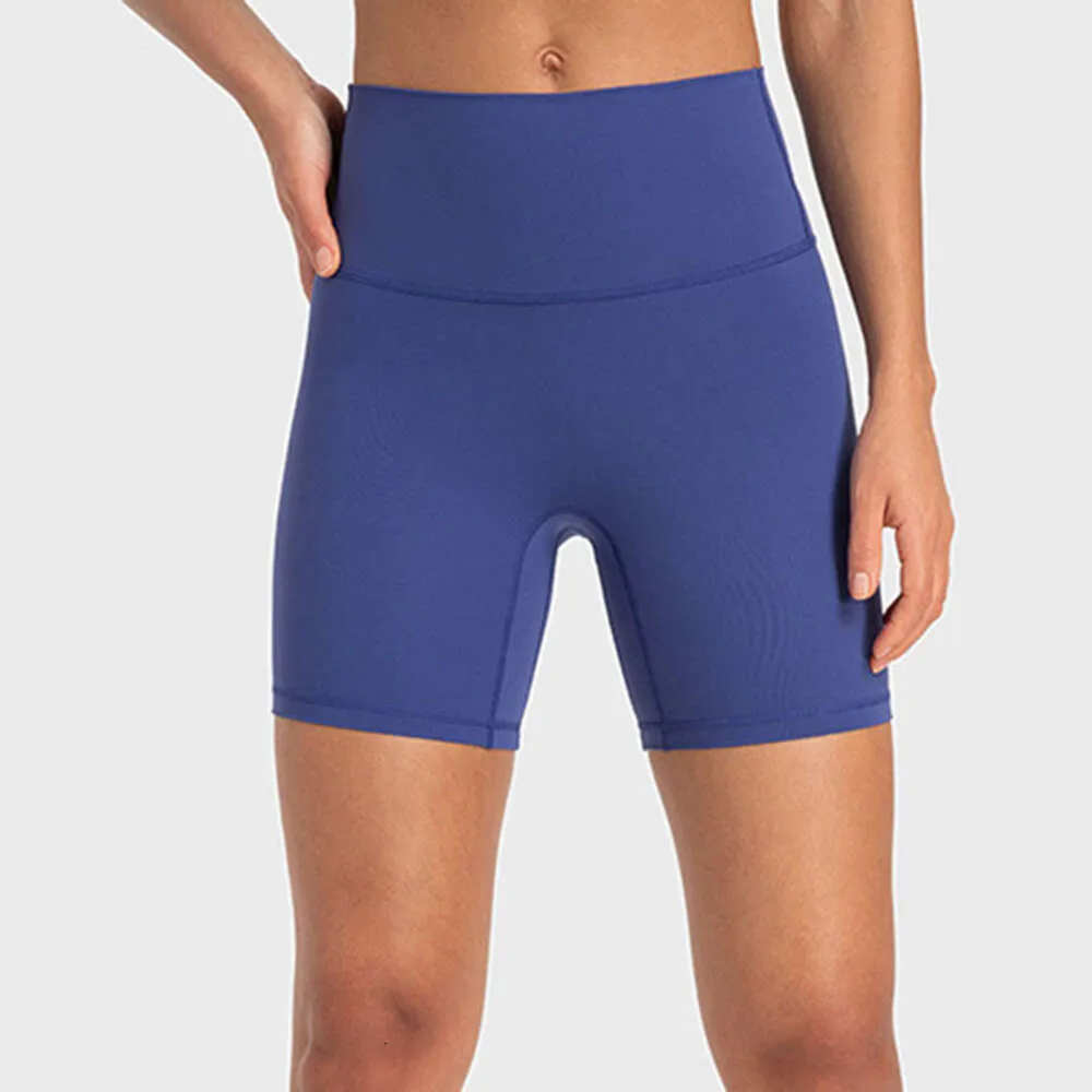 Shorts de yoga de grande hauteur l-80 nus ne sentant pas de leggings élastiques en T pantalon de sport pour femmes