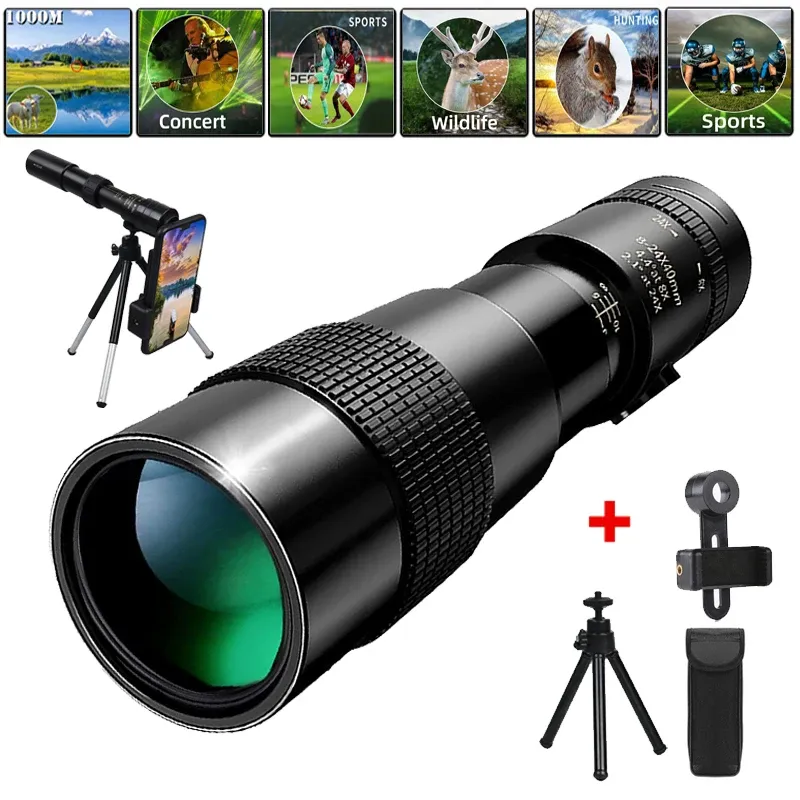 Telescópios portáteis poderosos 10300x40 hd zoom telescópio de alta qualidade monocular binóculos de longo alcance Profissional para viagens de caça