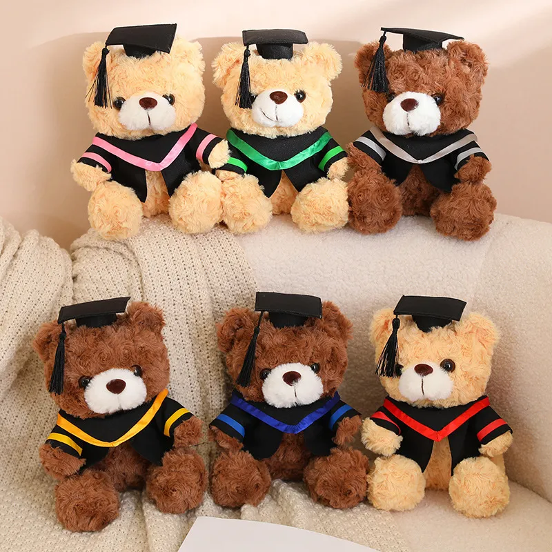 Оптовая одежда милого докторского медвежьего бакалавра, куклы плюшевого мишка, выпускные подарки, детские игровые партнеры, домашние украшения