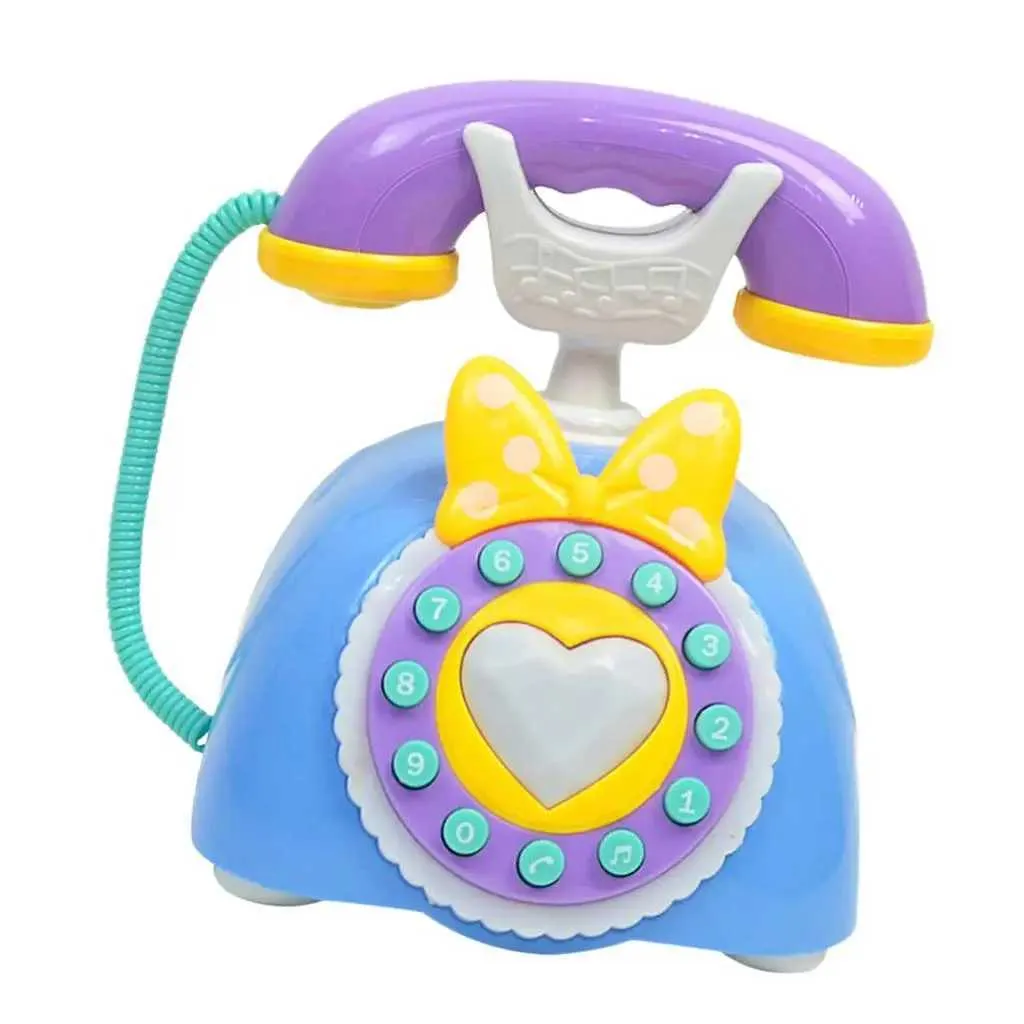 Plastic Electronic Vintage Telephone Landline Toy Phone for Kids