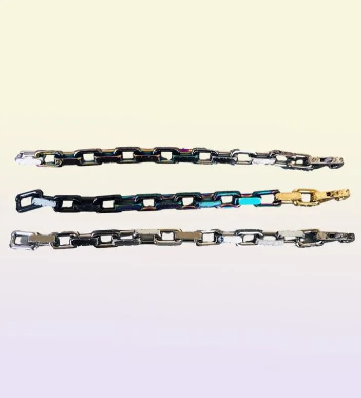 Bracener Bracelets Jewelry Link Chain Fashion Bangle Femmes Teen Girls Bambou Bamboo Retro Dazzle Orange Rainbow Colors Blue Plat9514057