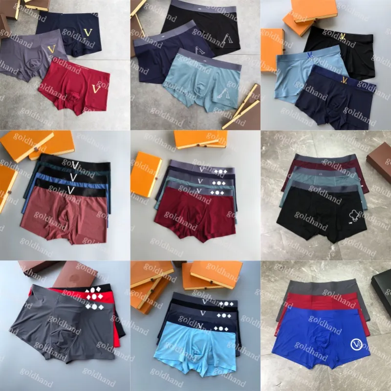 3PCS / Box Mens Underwear Designer Boxers Coton Soft Cotton Sous-pants Sexy Men Briefs