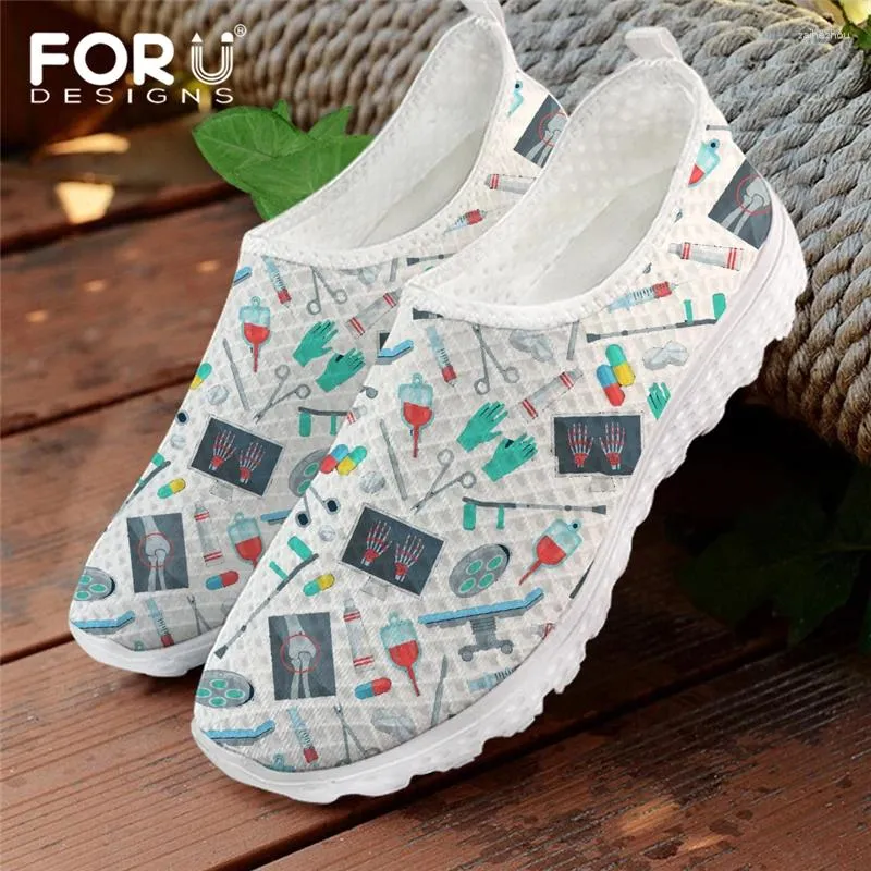 Scarpe casual Forudesigns Parestri leggeri Donne Dontist Stampa Dentista Sneaker Slip-On Sneaker Ladies Beach Might