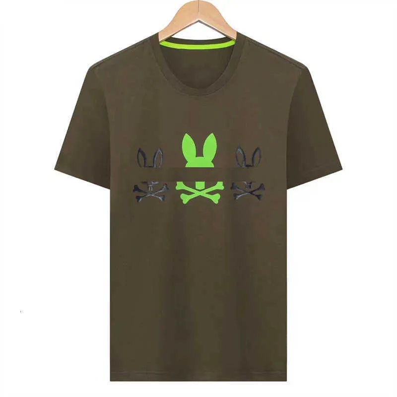 Psyco Bunny Herren T-Shirts Psychologische Kaninchenmänner Drucken T-Shirt komfortable Paar atmungsaktiv und lässiger Baumwoll-Shirt M-3xl OKM3