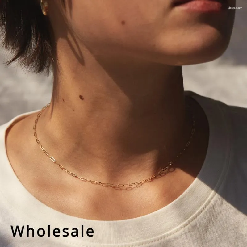 Chains Women 10PCS Gold Color Fine Chain Necklace For Stainless Steel Link Minimalist Jewelry Gifts Wholesale