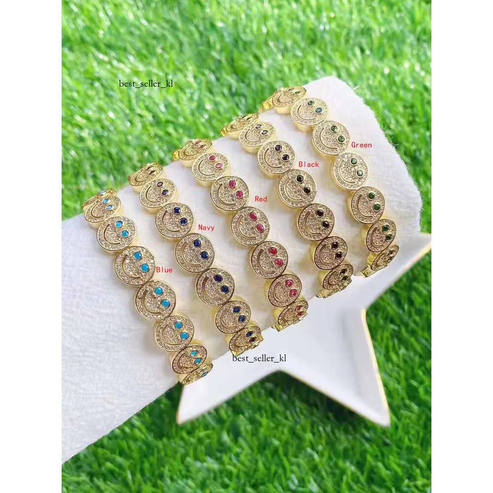 Designer Bangle 1st Gold Plated Simple Smile Smiley Face Charm Fashion Style Style Armband Bangle Birthday Present Valentine's Day Gift 110
