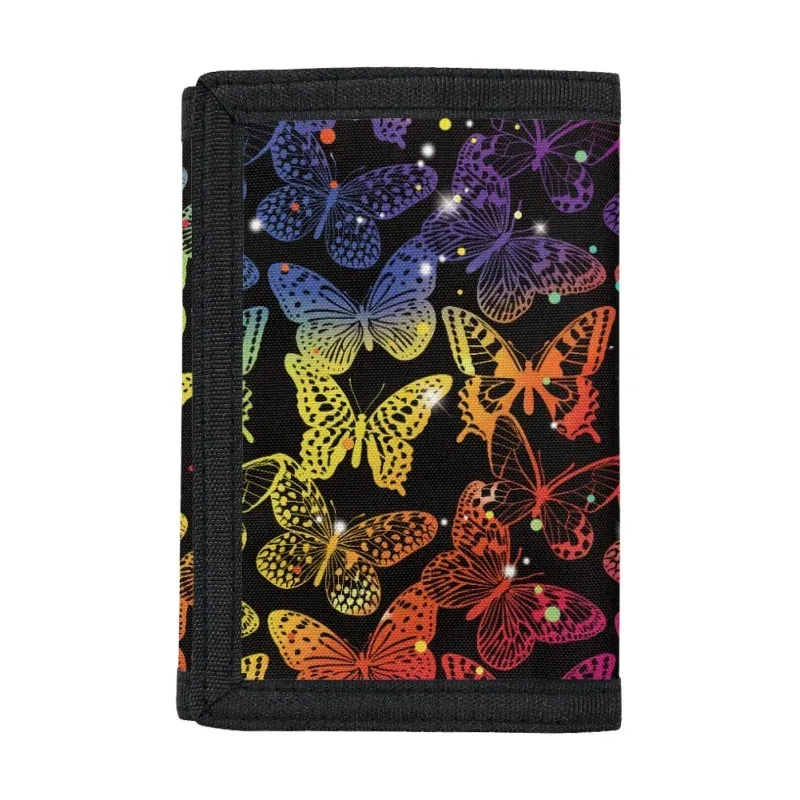 Кошельки для бабочки рисунок для печати Триполд повседневный кошелек для мужчин Женщины молодая новинка сумка для денег кошелек на молнии