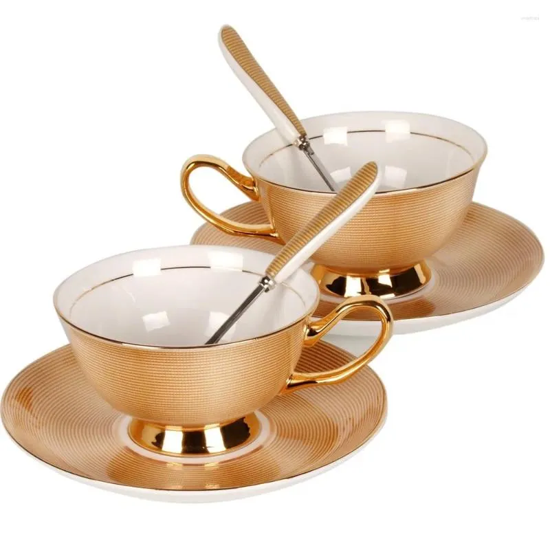 Massen Klassiker Gold Bone China Kaffeetasse Retro European Style Keramic Cups