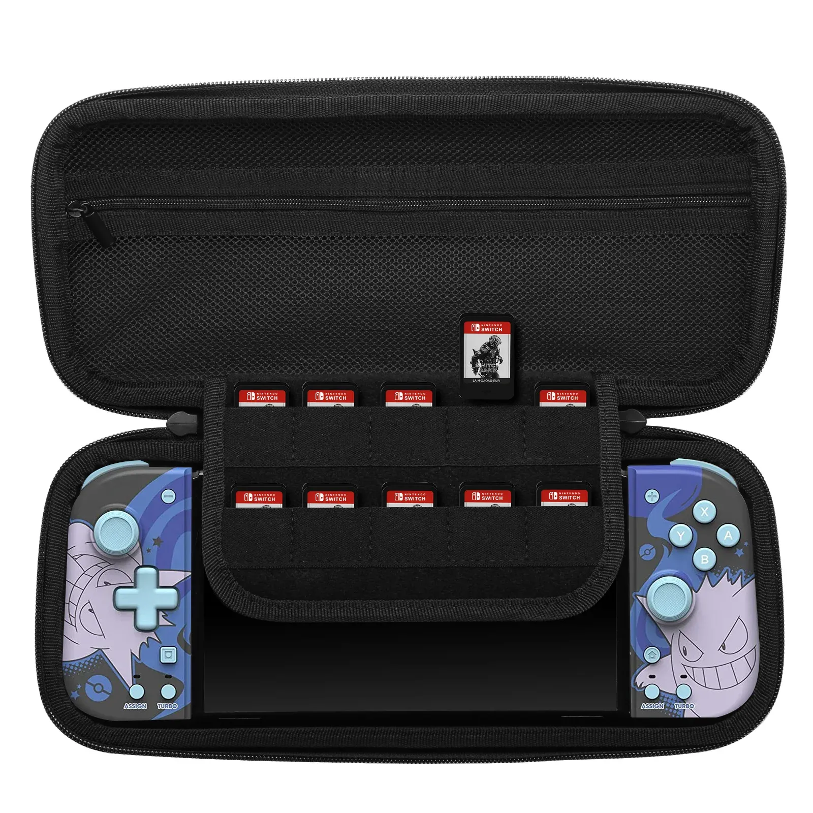 Casos hori split saco saco portátil caixa de transporte com 10 slots de cartão de jogo saco de proteção saco de proteção para retroflag handheld gamepad