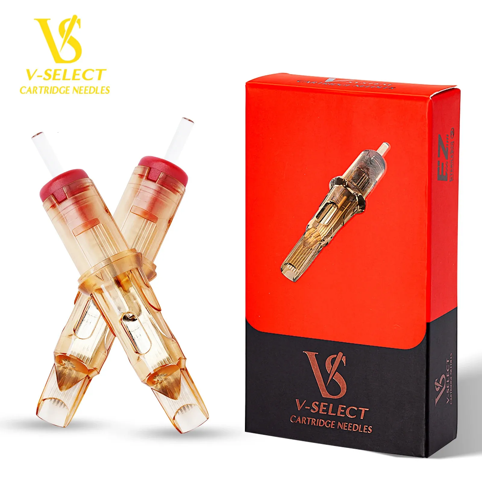 EZ V-Select Tattoo Cartridge игл #10 0,30 мм изогнутый магнит круглый магнит, одноразовый для татуировки.