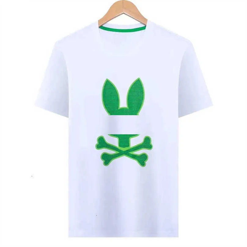 2024 Psyco Bunny Gömlek Amerikalı Tasarımcı Kafatası Tavşan Desen Pamuk Tshirt Tees Erkek Kadın İş Gündelik Kısa Kollu Yaz T-Shirt 1txn