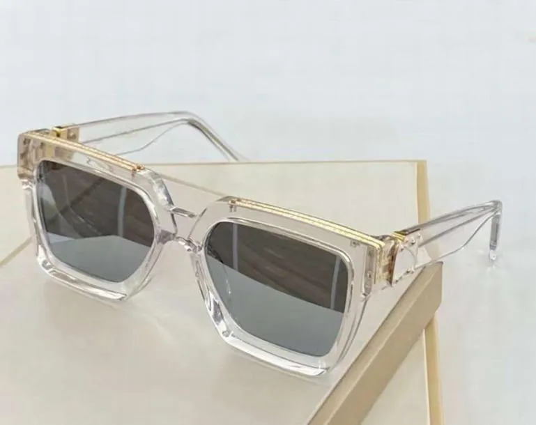 11 Millionaire Silver Mirror Sunglasses For Men 96006 Cristal Frame Sonnenbrille Occhiali da Sole Mens Fashion Sunglasses Nuances 9993213