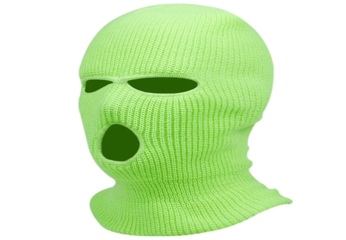 Nowa maska ​​z maski na masce zimowa neonowa maska ​​zielona halloweenowe czapki na imprezę motocyklowy rowerowe rowerowe rower